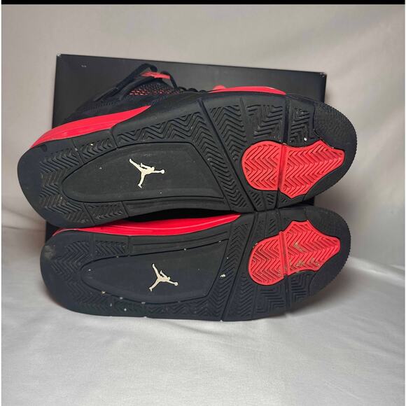 Size 8.5 - Nike Air Jordan 4 Retro Red Thunder Men's Shoes - Picture 6 of 11